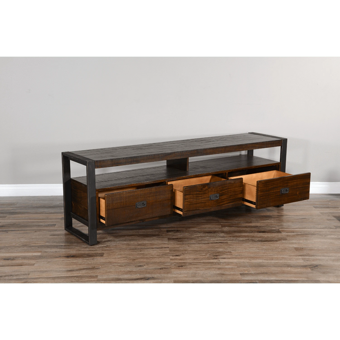 Sunny Designs Homestead 64" TV Console Tobacco Leaf - Bed & Sofa Hub