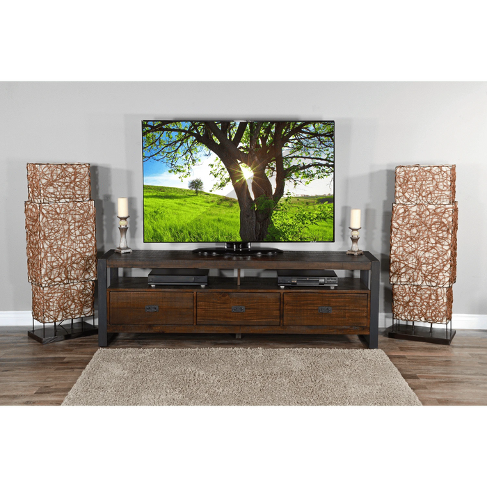 Sunny Designs Homestead 64" TV Console Tobacco Leaf - Bed & Sofa Hub