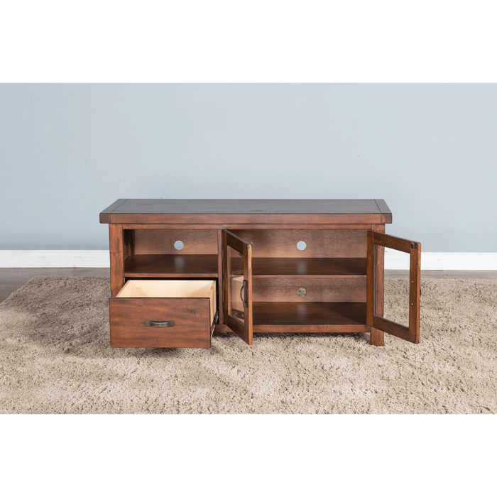 Sunny Designs Tuscany 54" TV Console Vintage Mocha - Bed & Sofa Hub