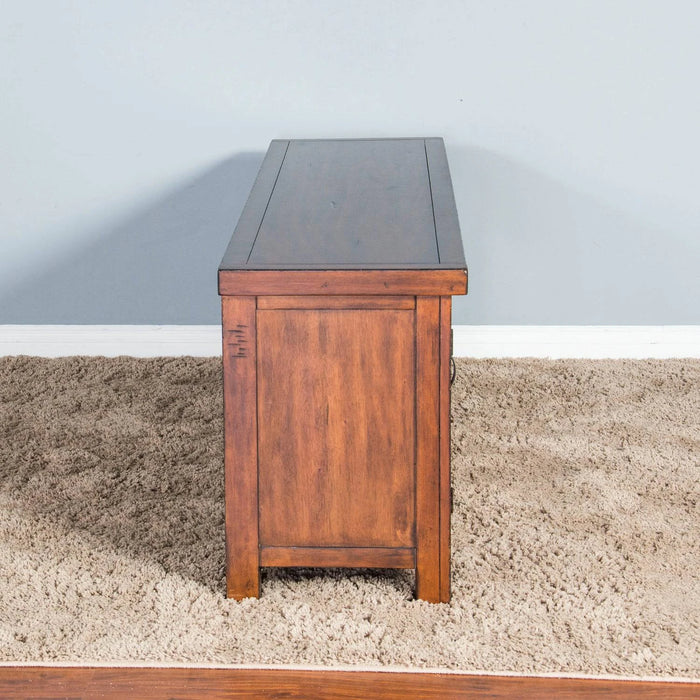 Sunny Designs Tuscany 74" TV Console Vintage Mocha - Bed & Sofa Hub