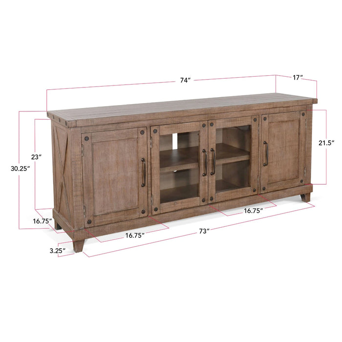 Sunny Designs Vivian 74" Media Console Desert Rock