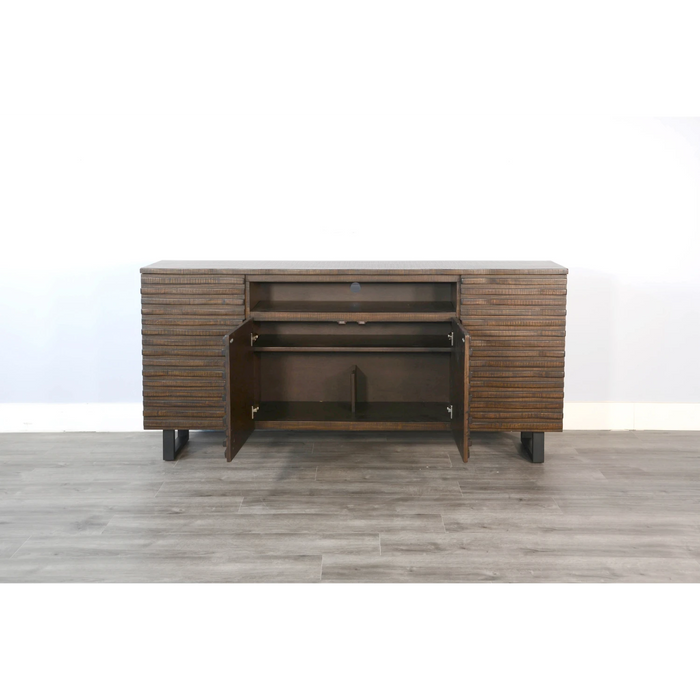 Sunny Designs Sled 72" Media Console Tobacco Leaf - Bed & Sofa Hub