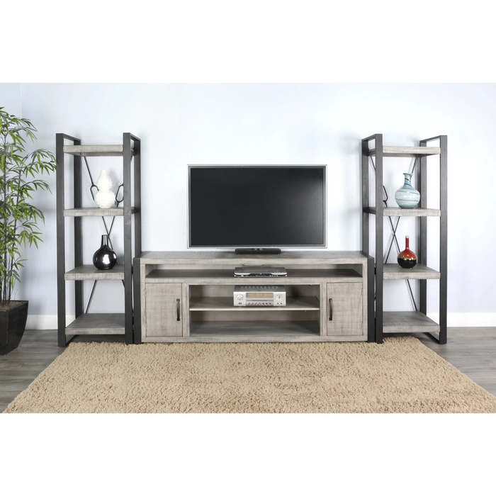 Sunny Designs Entertainment Wall ( Console+2 Piers ) Alpine Grey - Bed & Sofa Hub