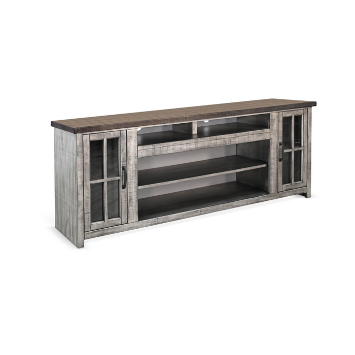 Sunny Designs Media Console  Tobacco Leaf and Alpine Grey - Bed & Sofa Hub