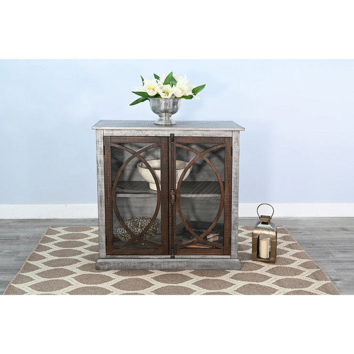 Sunny Designs Media Console  Tobacco Leaf and Alpine Grey - Bed & Sofa Hub