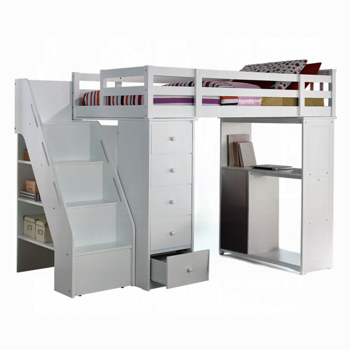 ACME Freya Twin Loft Bed W/Storage