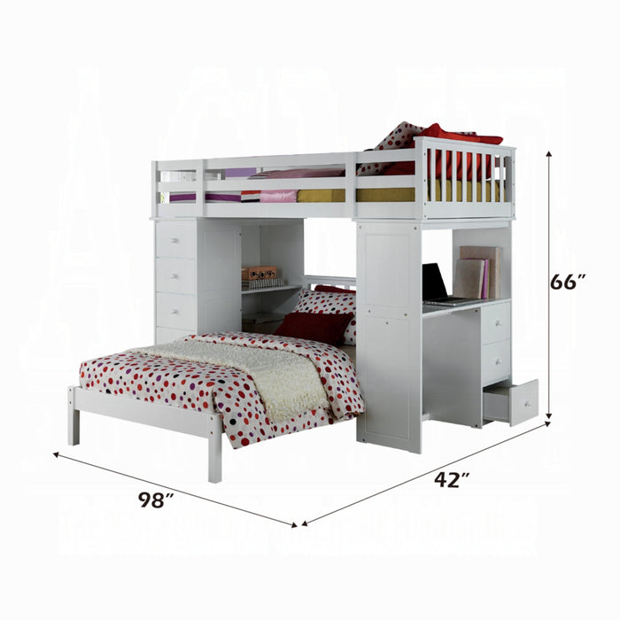 ACME Freya Twin Loft Bed W/Storage