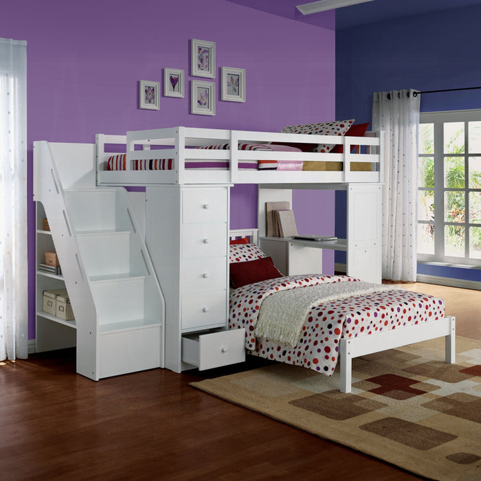 ACME Freya Twin Loft Bed W/Storage