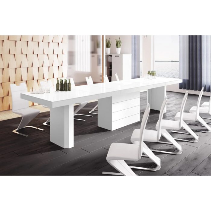 Maxima House Dining/ Conference Room Table Kolos with 4 Extension, for Up to 20 People