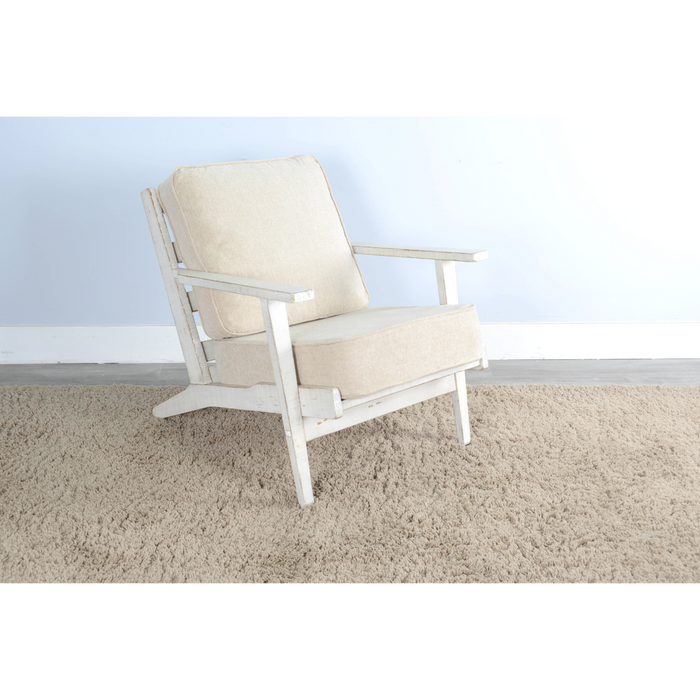 Sunny Designs Marina Mid-Century Chair White Sand