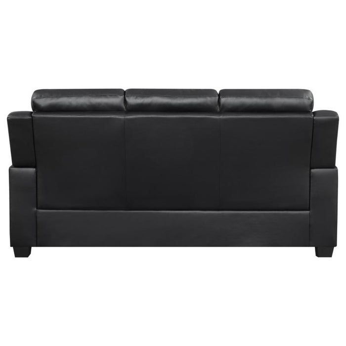 Coaster Finley 3-piece Upholstered Padded Arm Tufted Sofa Living Room Set Black