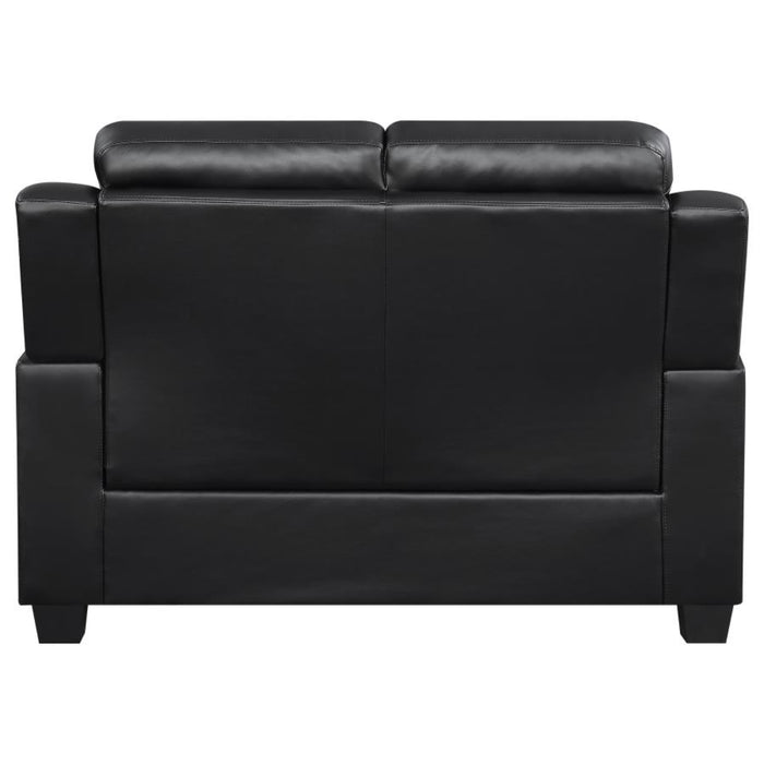 Coaster Finley 3-piece Upholstered Padded Arm Tufted Sofa Living Room Set Black