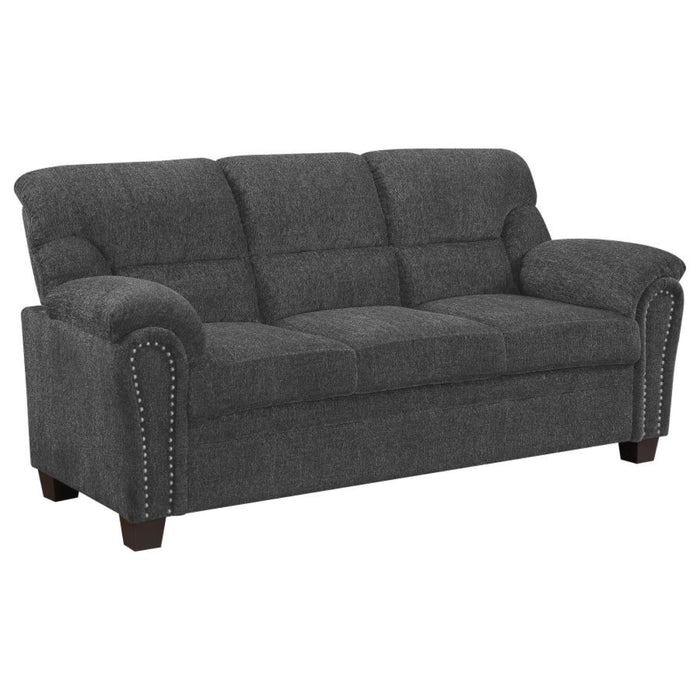 Coaster Clementine 3-piece Upholstered Padded Arm Sofa Living Room Set Grey