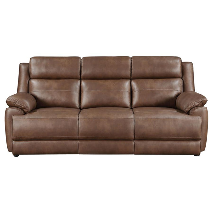 Coaster Ellington 3-piece Upholstered Padded Arm Sofa Living Room Set Dark Brown