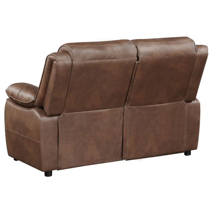 Coaster Ellington 3-piece Upholstered Padded Arm Sofa Living Room Set Dark Brown