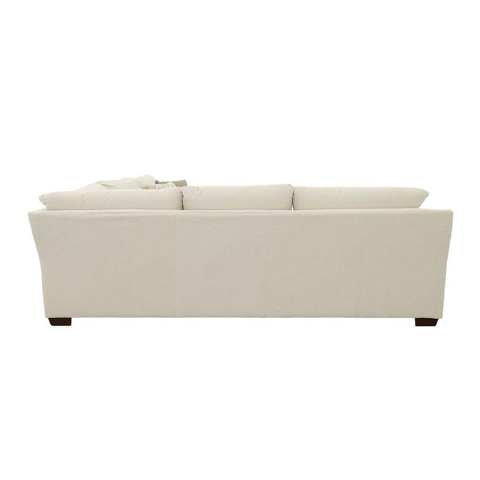 Coaster Aria Upholstered Track Arm Sectional Sofa Oatmeal