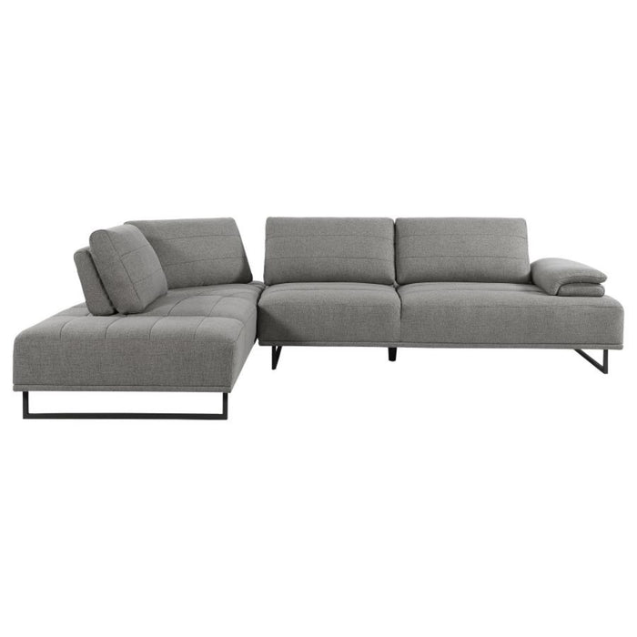 Coaster Arden Upholstered Sectional Sofa with Adjustable Back Taupe