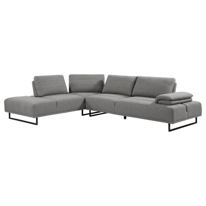 Coaster Arden Upholstered Sectional Sofa with Adjustable Back Taupe