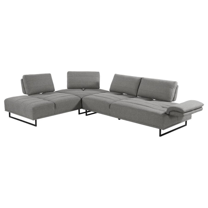 Coaster Arden Upholstered Sectional Sofa with Adjustable Back Taupe