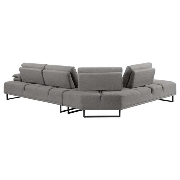 Coaster Arden Upholstered Sectional Sofa with Adjustable Back Taupe