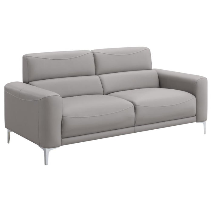 Coaster Glenmark 3-piece Upholstered Track Arm Sofa Living Room Set Taupe