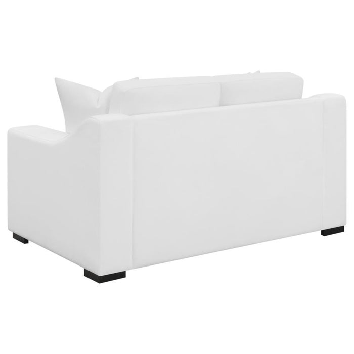 Coaster Ashlyn 3-piece Upholstered Sloped Arm Sofa Living Room Set White