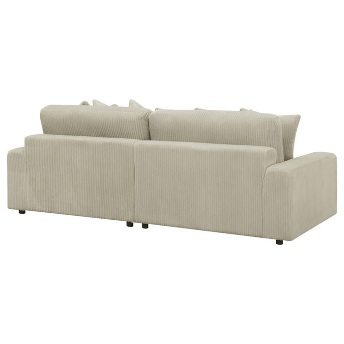 Coaster Blaine Upholstered Reversible Chaise Sectional Sofa Sand