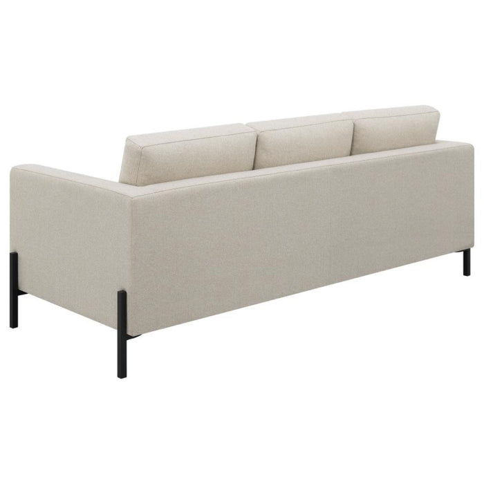 Coaster Tilly 3-piece Upholstered Track Arm Sofa Living Room Set Oatmeal