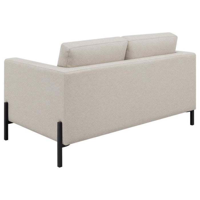 Coaster Tilly 3-piece Upholstered Track Arm Sofa Living Room Set Oatmeal