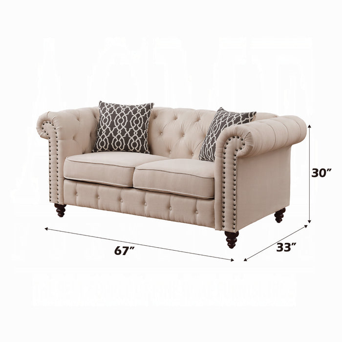 ACME Aurelia Loveseat W/2 Pillows