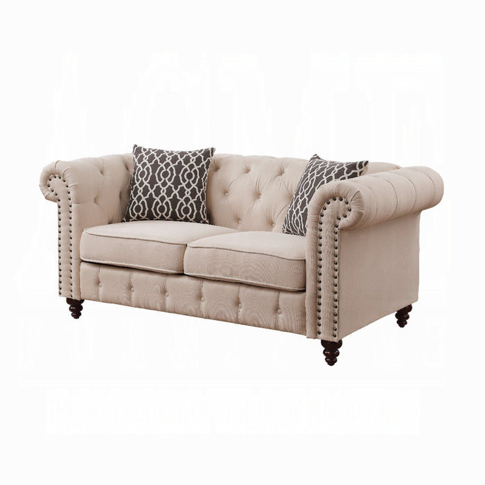 ACME Aurelia Loveseat W/2 Pillows