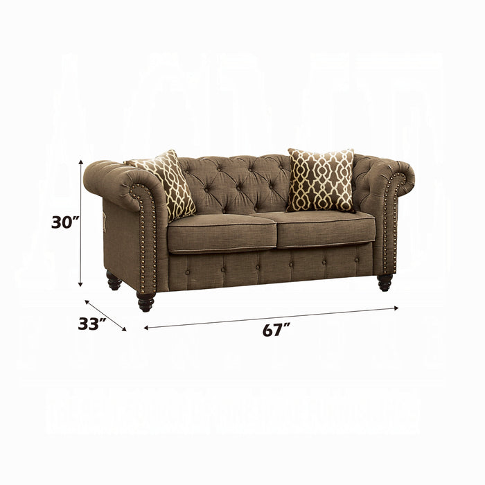 ACME Aurelia Loveseat W/2 Pillows