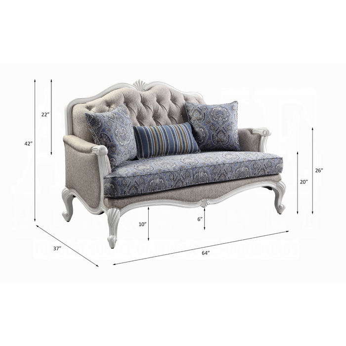 ACME Ciddrenar Loveseat W/3 Pillows