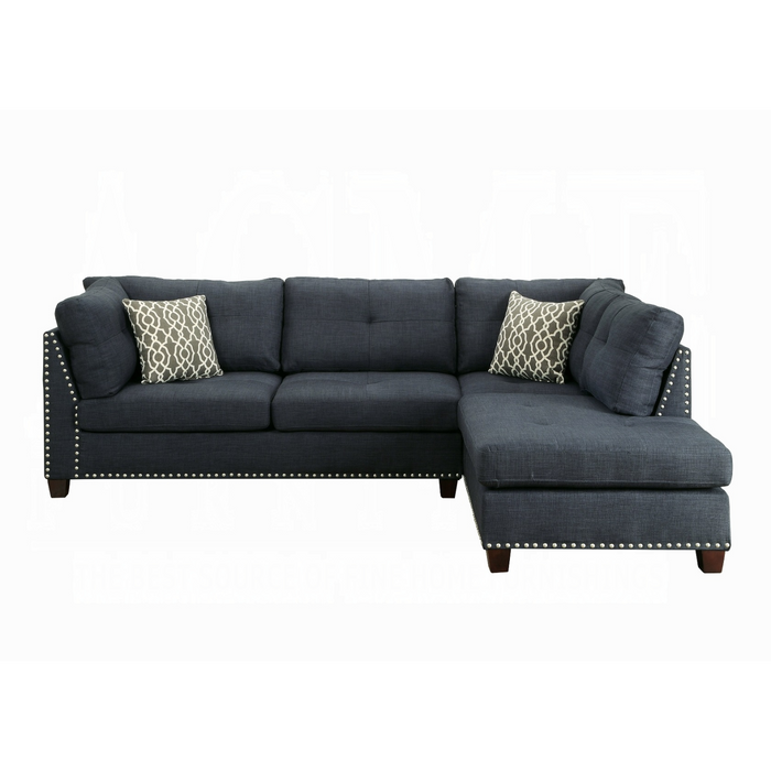 ACME Laurissa Sectional Sofa & Ottoman W/2 Pillows