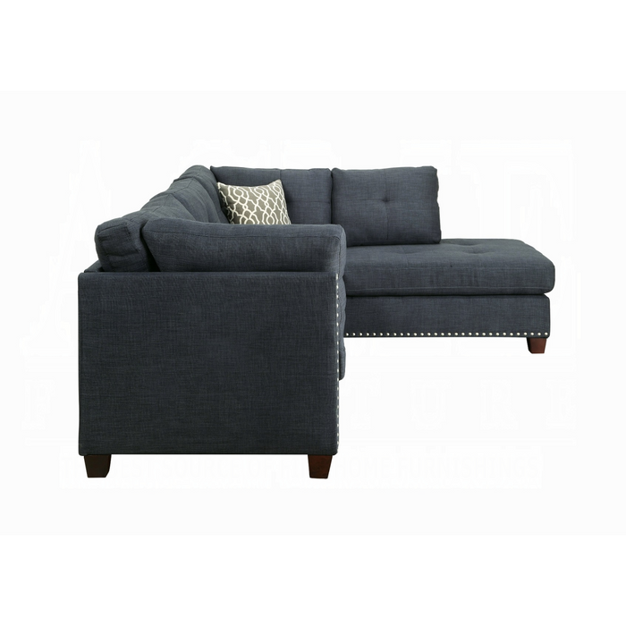 ACME Laurissa Sectional Sofa & Ottoman W/2 Pillows