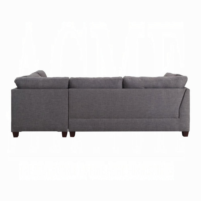 ACME Laurissa Sectional Sofa & Ottoman W/2 Pillows