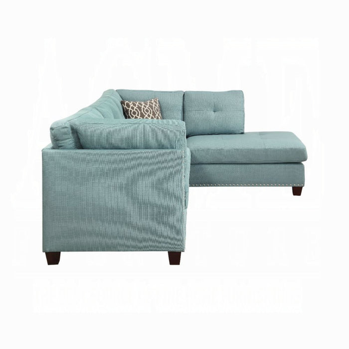 ACME Laurissa Sectional Sofa & Ottoman W/2 Pillows