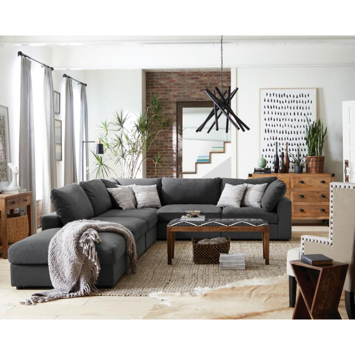 Coaster Serene 6-piece Upholstered Modular Sectional Sofa Charcoal