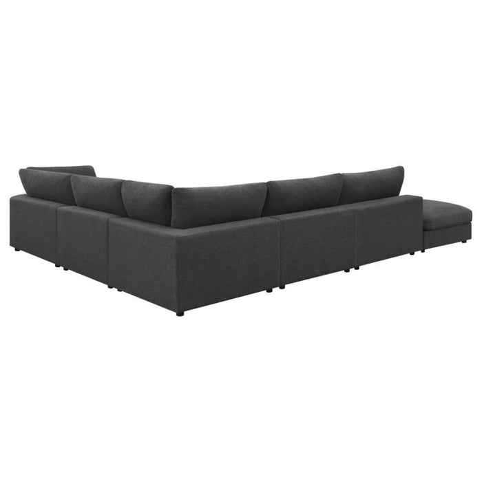 Coaster Serene 6-piece Upholstered Modular Sectional Sofa Charcoal