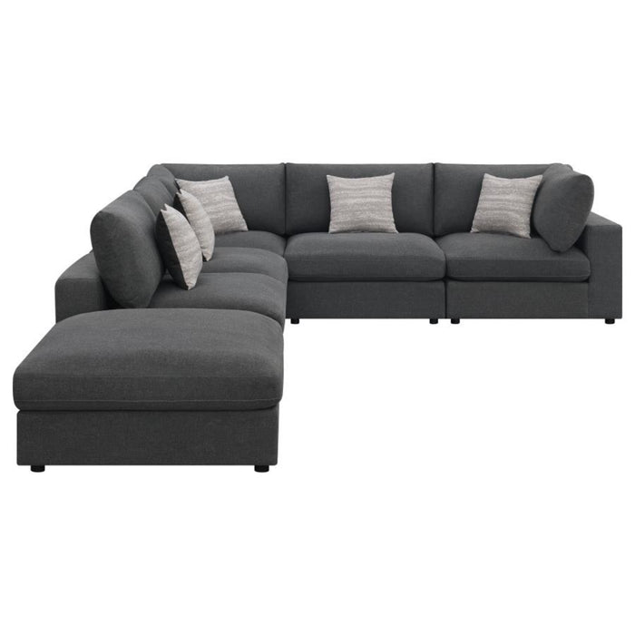 Coaster Serene 6-piece Upholstered Modular Sectional Sofa Charcoal