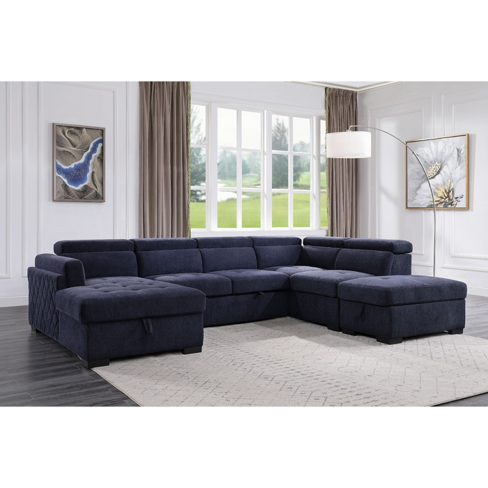 ACME Nekoda Sectional Sofa W/Storage & Ottoman