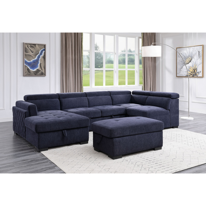 ACME Nekoda Sectional Sofa W/Storage & Ottoman