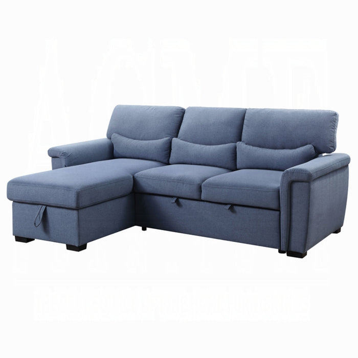 ACME Haruko Reversible Sectional Sofa W/Sleeper & Storage