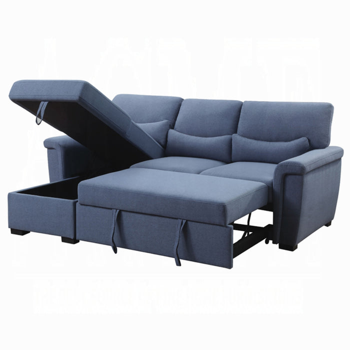 ACME Haruko Reversible Sectional Sofa W/Sleeper & Storage