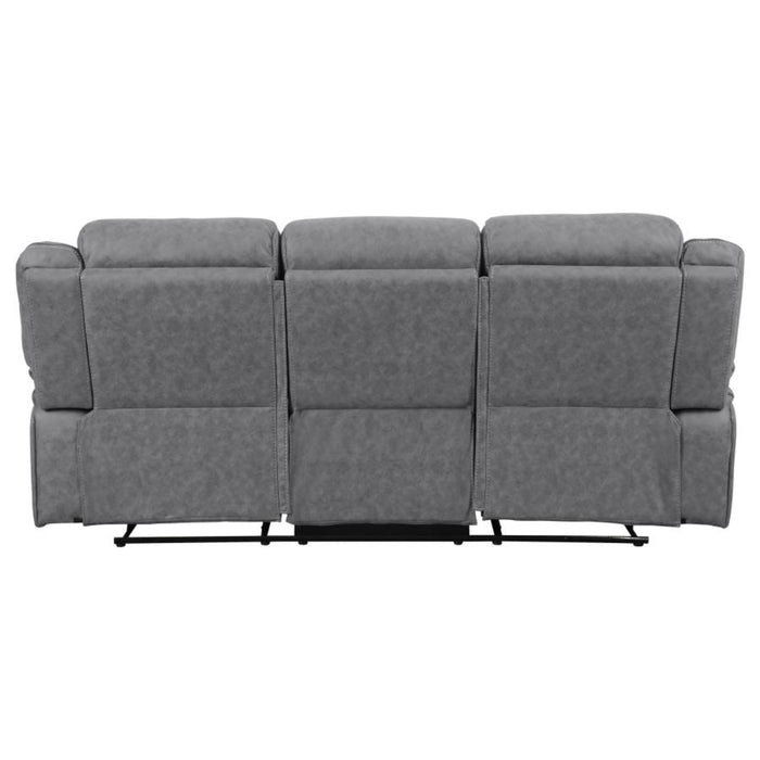 Coaster Higgins 3-piece Upholstered Motion Reclining Sofa Living Room Set Grey