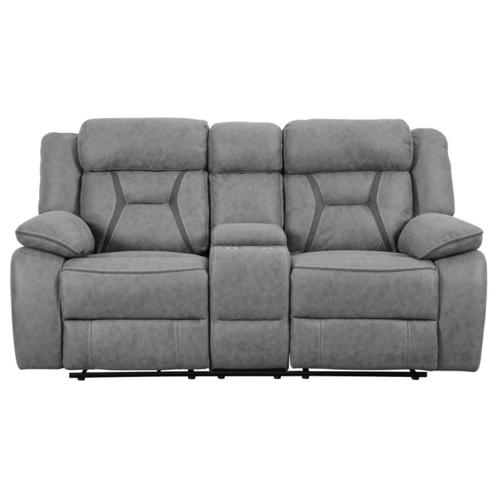 Coaster Higgins 3-piece Upholstered Motion Reclining Sofa Living Room Set Grey