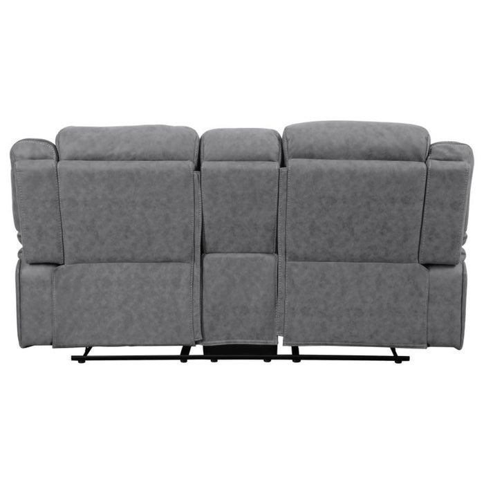 Coaster Higgins 3-piece Upholstered Motion Reclining Sofa Living Room Set Grey