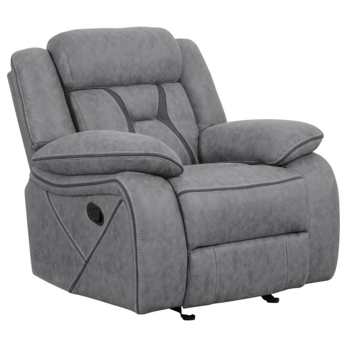 Coaster Higgins 3-piece Upholstered Motion Reclining Sofa Living Room Set Grey