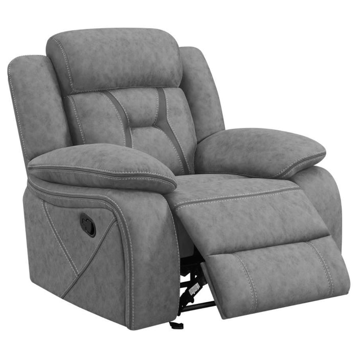 Coaster Higgins 3-piece Upholstered Motion Reclining Sofa Living Room Set Grey