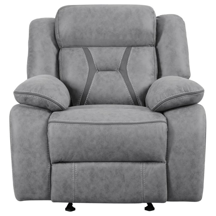 Coaster Higgins 3-piece Upholstered Motion Reclining Sofa Living Room Set Grey